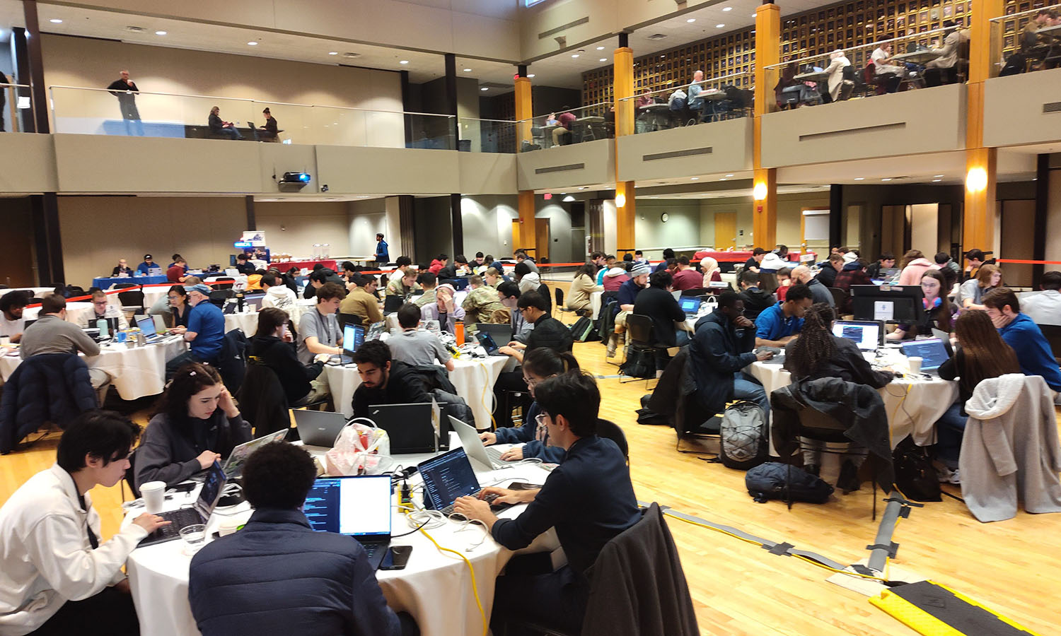 Student Competing at Tech Duels competition as a part of Cyberfusion event.